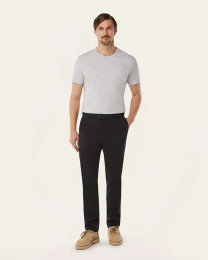 Pantalón Clásico para Hombre con Cremalleras Invisibles en los Bolsillos y Tejido Impermeable