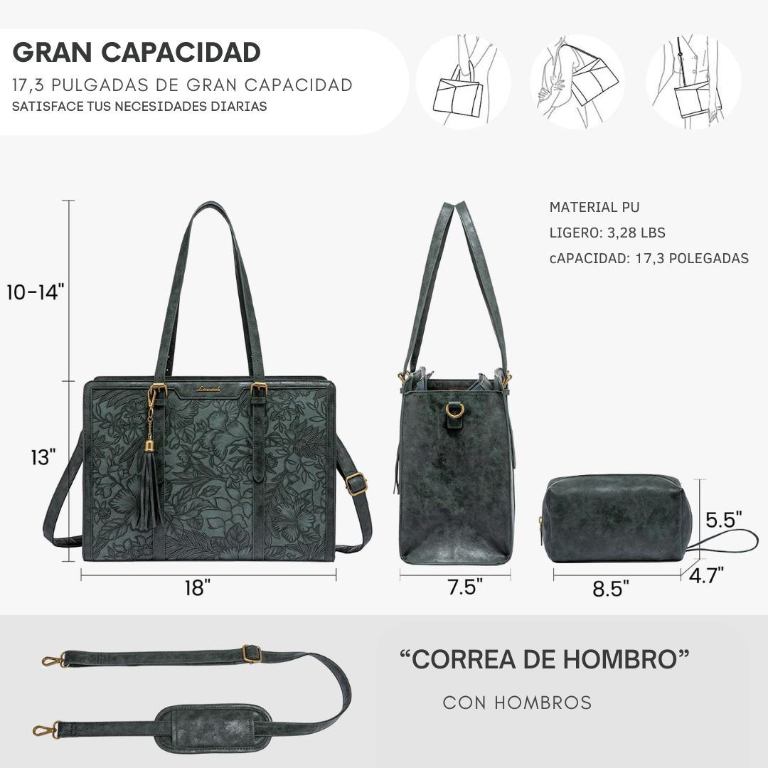 Bolso de Cuero Vintage Elegante para Portátil®