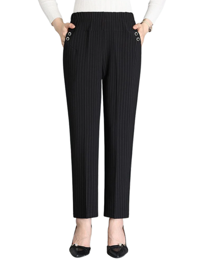 Pantalones casuales para mujer con cintura alta