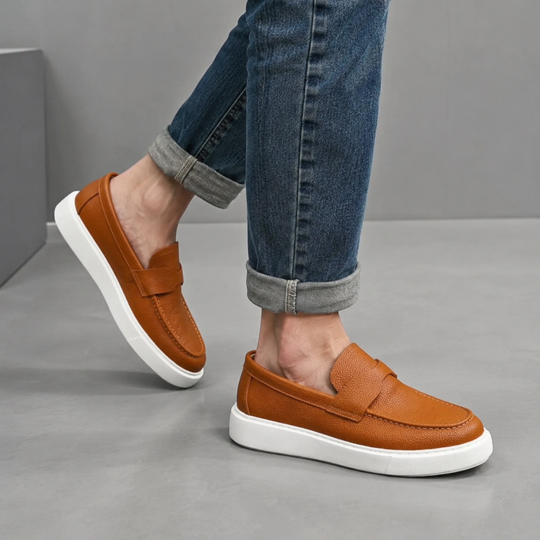 Mocasines informales ergonómicos de piel