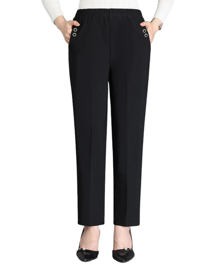 Pantalones casuales para mujer con cintura alta