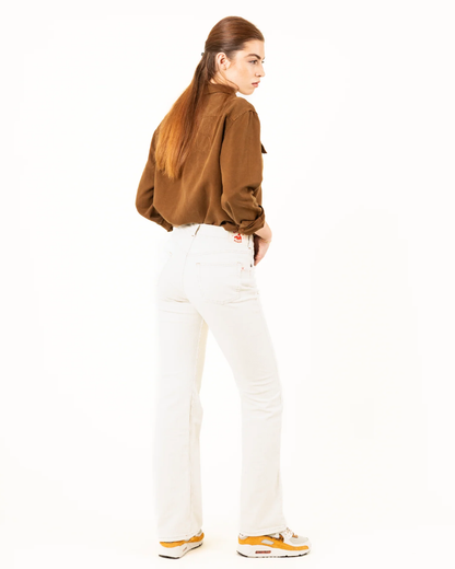 Pantalón de Pana Orgánica de Corte Recto para Mujer®