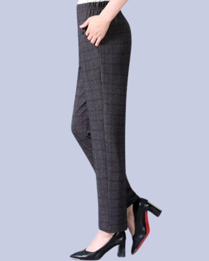 Pantalones casuales para mujer con cintura alta
