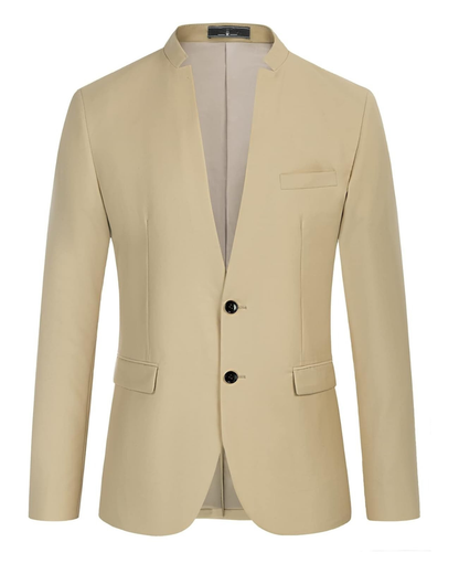 Chaqueta Blazer con Cuello Mandarín para Hombre