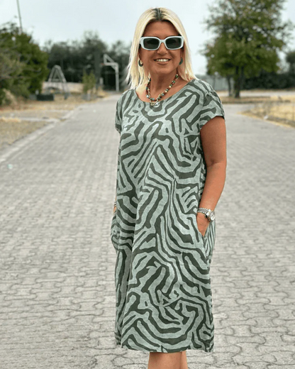 Vestido Corto Boho de corte Holgado