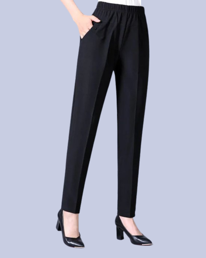 Pantalones casuales para mujer con cintura alta