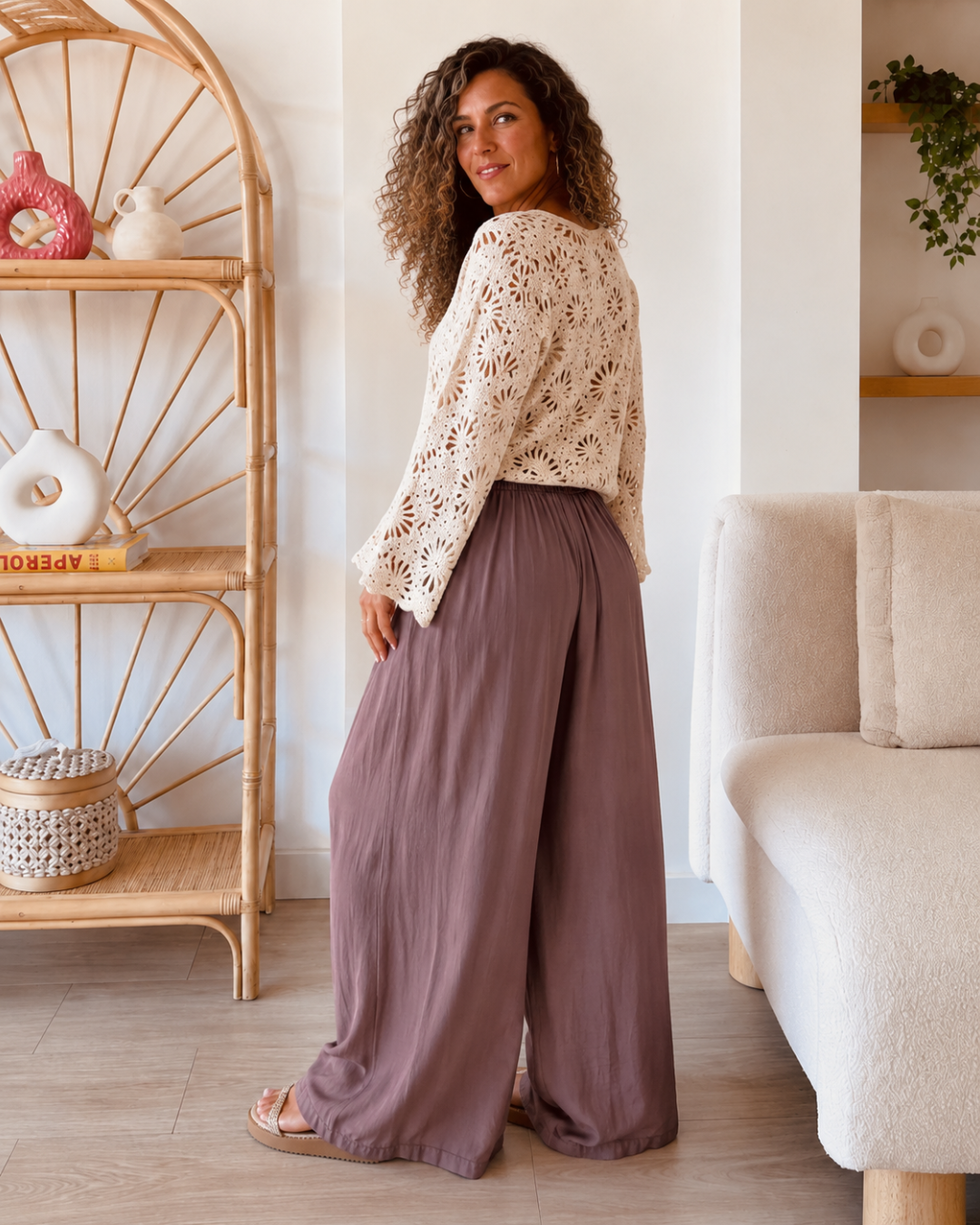 Pantalón Palazzo Fluido de Cintura Elástica
