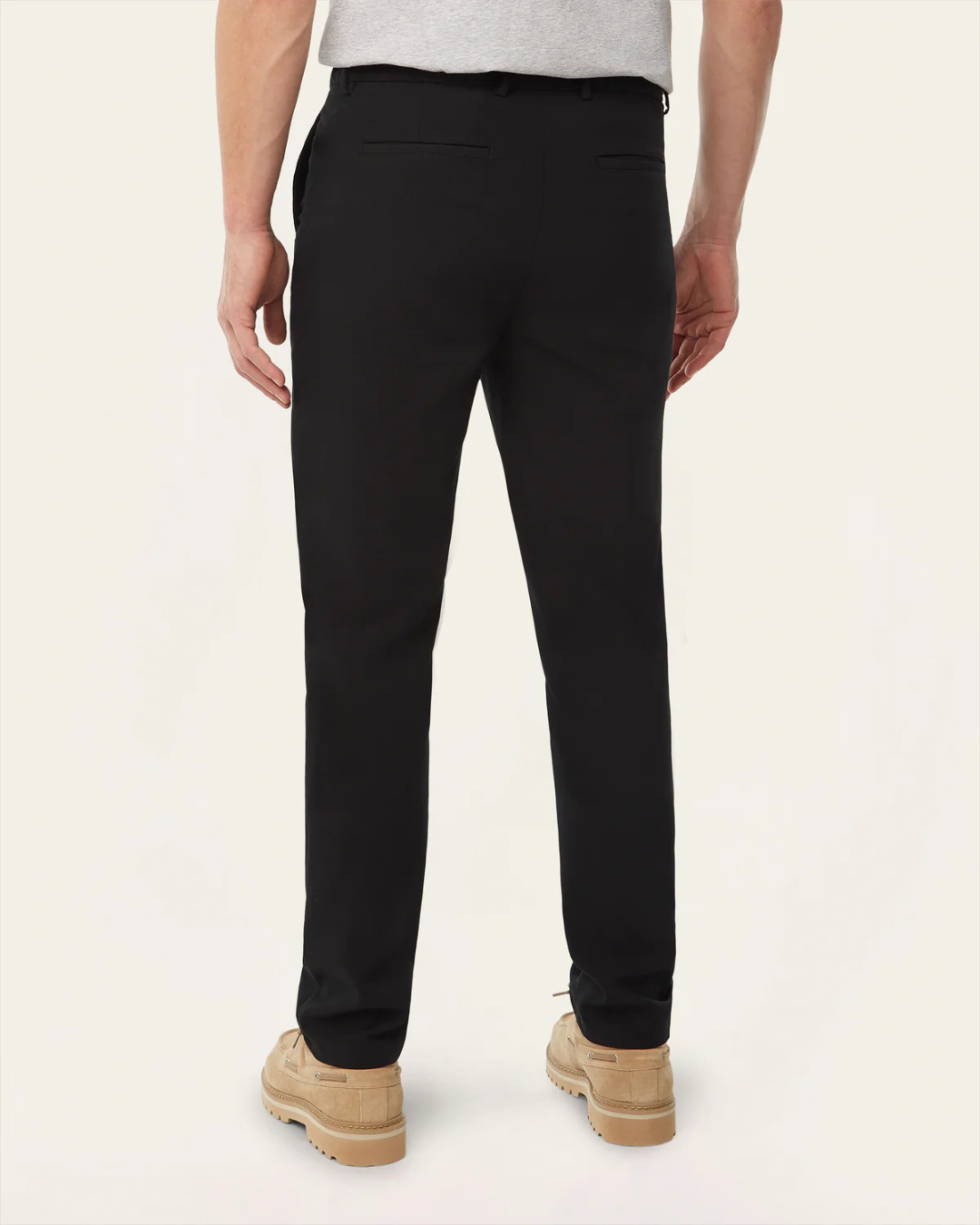 Pantalón Clásico para Hombre con Cremalleras Invisibles en los Bolsillos y Tejido Impermeable