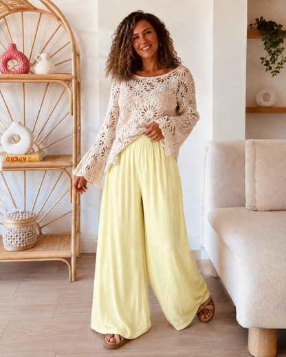 Pantalón Palazzo Fluido de Cintura Elástica