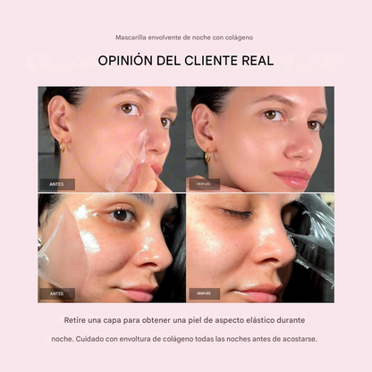 Mascarilla Facial con Envoltura de Colágeno por la Noche®